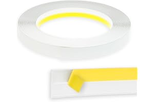 Nobily Fensterleiste 40mm ohne Lippe, 1 m bis 50 m/PVC - selbstklebend Flachleisten Kunststoffleisten Profileleisten Abschlussleisten Zierleisten zur Fenster Montage, Made in Germany