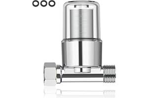 DEANKEJI 40μm Filtro Acqua Pozzo, Filtro Acqua Lavatrice con Cartuccia Filtrante in Acciaio Inox, 1/2" Filtri Acquo Rubinetto, per Docce, Rubinetti, Lavatrici, Scaldabagni