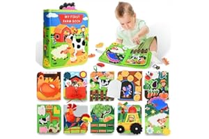 Grillix Libro Montessori interattivo 1 anno, Pannello di Feltro attività, Giochi Montessori 1-6 Anni