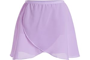 Alvivi Fille Jupe de Danse Ballet en Mousseline avec Ceinture Jupette Danse Classique Tutu Courte Jupe de Gymnastique 4-12 Ans