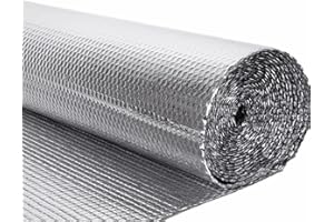 CCLONGTT Aislante Térmico Reflexivo Autoadhesivo Aluminio Aislamiento Térmico Aislante Térmico Reflexivo Burbuja Y Doble Capa Aluminio Para Viviendas, Caravanas, Remolques Antihumedades ( Size : 1mx5m )
