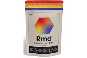 1985 Games Sharp Edge Dice Set for DND for Dungeons and Dragons Ttrpg Games, Multi-Sided RPG Polyhedral Resin Roleplaying Games, Collectable Dice (Resin Mystery dice)