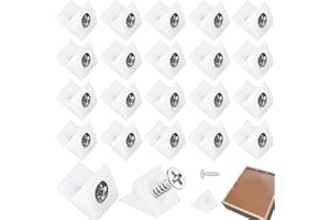 ORYIAH Juego de 100 Cuñas de Fijación, Conector para Estante, Cuñas de Plástico con Tornillos para Reparar y Reforzar el Fondo del Cajón