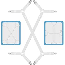 Porte-draps Lock Fit – 4 Coins Pour Garder Les Draps Fermes Et Bien Tendus – Gris