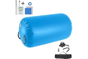 FBSPORT Air Roller AirSpot Tappetino da Ginnastica Gonfiabile Air Tumbling Track Ginnastica Artistica Air Roll Air Barrel Tumbling Mat Allenamento da Ginnastica con Pompa per Yoga/Taekwondo/Ginnastica
