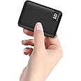IAIGG Light Power Bank 10000mAh Mini Portable External Battery Charger with Fast Charge 2 Inputs & Outputs for iPhone iPads Samsung Galaxy Huawei Smartphone and More (Black)
