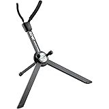 K&M 14330 Stand per sassofono Jazz, nero, in aluminio - con custodia - altezza 31 cm - trasporto faile