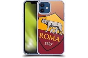 Head Case Designs Licenza Ufficiale AS Roma Gradiente Grafica Crest Custodia in Gel [Protezione di Grado Militare] Compatibile con Apple iPhone 12 / iPhone 12 PRO E Compatibile con MagSafe