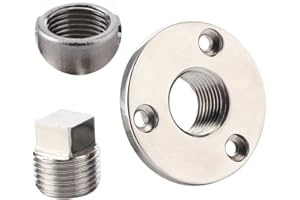 GAESHOW Drain Plug, Stainless Steel 2in Drain Plug Boat Hull Screw Hole Ornament for Marine Boats Yacht Ship