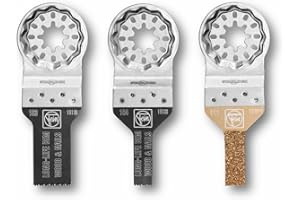 FEIN Combo Starlock MINI CUT| 3 Accessori per Taglio Scanalature di Piccole Dimensioni, Adatti a tutti gli utensili multifunzione FEIN Attacco Starlock, 100% Qualità