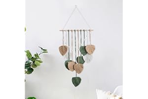 HNLMZ Arazzo da Parete in Macramè,Arazzi Tessuti a Mano in Stile Boemo,Arazzo Fatto a Mano Decorazione da Parete Per Soggiorno, Camera da Letto, Matrimonio, Decorazione Natalizia (Marrone)