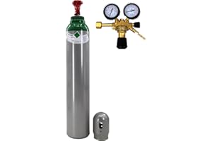 SPARTUS Gasflasche Argon (100%) Schweißgas 8 Liter TIG/WIG MIG mit MAXI REDUZIERER