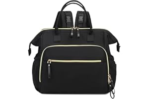 LORADI Umwandelbare Wickeltasche, weit oben offen, 14 Taschen, Windelrucksack mit Kinderwagen-Clips, wasserabweisend