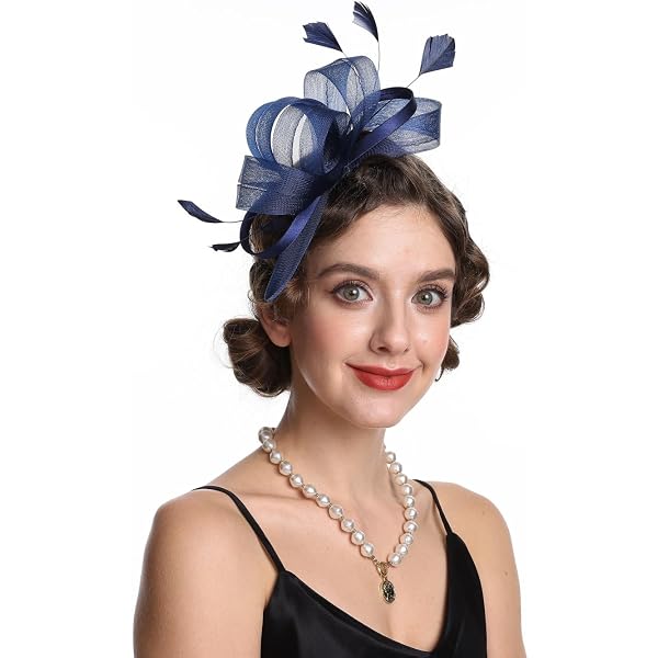 Allsorts Fascinator Haarschmuck – Großer Haarreif In Navy Blau – Perfekt Für Hochzeit, Rennen, Royal Ascot, Ladies Day