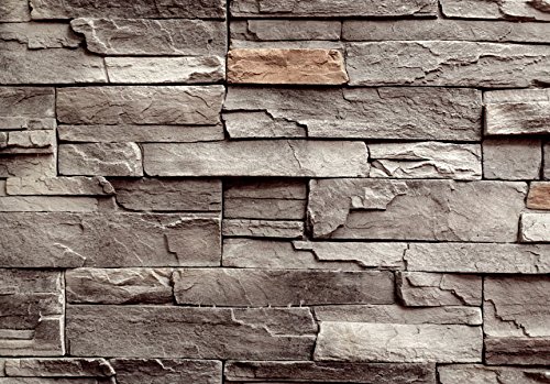 FOTOTAPETE 400×280 cm – VLIES TAPETE PREMIUM – PROFI QUALITÄT – 3 Farben zur Auswahl – Top moderne Wanddeko – Wandbilder XXL – Riesen Wandbild – Top Design Tapete – Neue exklusive Edition mit noch besser Druckauflösung – Deutsches Premium Vlies – Steine Stein Steinoptik Mauer f-B-0063-a-d - 3