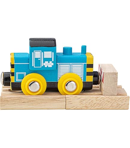 Lot De 9 Véhicules Bigjigs Rail – Train En Bois, Voitures, Bus, Dépanneuse, Compatible 3 Ans