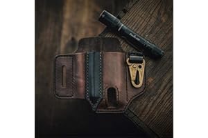 Breale Taktische Multitool Halter Leder EDC Tasche Organizer Gürtelschleife mit Schlüsselhalter für Taschenlampe Werkzeuge Oudoor Camping (17.5 * 13cm)