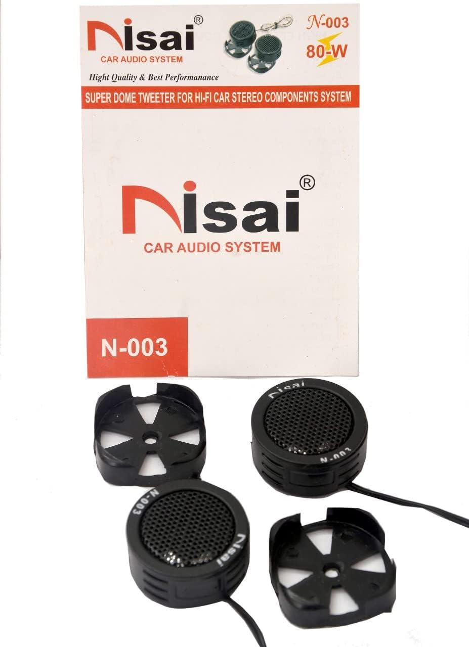 INIAS NISAI N-003 Tweeter 1.5-inch 80 Watts Dome Tweeters Car Speaker/for Home Speaker with High Power Smooth Volume