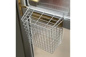 KEXMY Carteles y números, Jaula para Cartas, Jaula de buzón para Puerta de Upvc, sin Tornillos, fácil de Instalar, Cesta de Correo para Evitar Que tu Correo Sea Destruido por Mascotas, Blanco, tamaño