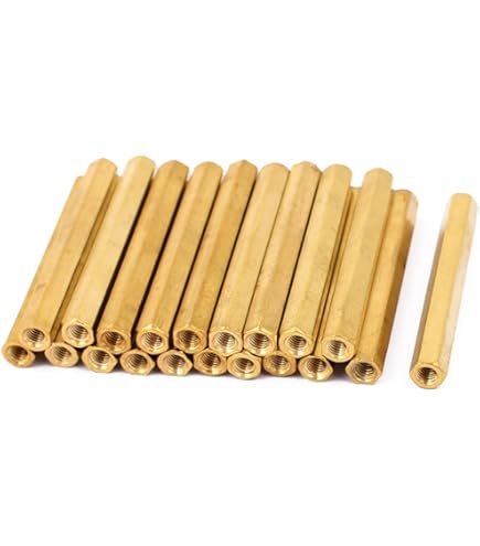 Lot De 10 Entretoises Hexagonales Laiton M4 X 60mm – Filet Femelle/mâle – Uxcell