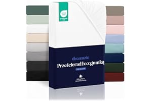 Dreamzie - Prześcieradło z Gumką 160 x 200 cm z Miękkiej Mikrofibry - Wysokość Kieszeni 35 cm - na Grube Materace - Certyfikat Oeko-Tex - Codzienne Użytkowanie - Biały