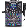 Singing Machine SML385UBK Bluetooth Karaoke System with LED Disco Lights, CD+G, USB and Microphone - Black