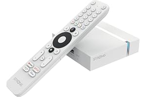 STRONG - Streaming Box Android TV 4K UHD - Leap-S3+ V2 - Chromecast Integrado - Compatible con Asistente de Voz Google - Dolby Atmos & Dolby Vision - Fácil de Instalar - Blanca
