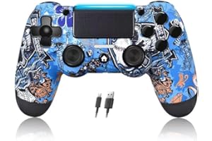 Stycizom Mando Compatible con Ps-4,Mando Joystick Inalámbrico Compatible con PS-4/Pro/Slim/PC,Batería Integrada de 600 mAh con Doble Sensor de Vibración/6 Ejes