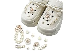 Bieiyhe Schuhanstecker Pins Anstecker Transparenter Bär/Perle Kamelie Schuh Charms Shoe Charm Crystal Diamond Perle Schuhanhänger Glitzer Shoe Charm Clog Dekor für Mädchen Frauen Kinder