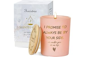 FUNISTREE Valentines Candles Gifts for Women Her, Valentines Day Scented Candle Gifts for Girlfriend, I Love You Romantic Jar Candle Gift for Her Wife, Luxury Rose Candle Gift Set Anniversary Birthday Presents