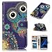 Produktbild Hozor Samsung Galaxy S7 / SM-G930F 5.1 zoll Hülle Gemalte Erleichterung Drucken Design PU Ledercase Tasche Schutzhülle Anti-scratch Magnetverschluss Telefon-Kasten Handyhülle Bookstyle Handycover - Große Augen Eule