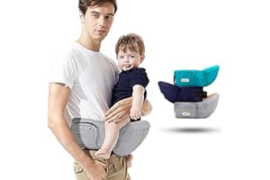 ARECYUER Taille Hocker Ergonomischer Baby Holder Leichte Kleinkind Carrier Babytrage für Kinder 0-36 Monate, Einstellbar länger Gürtel mit reißverschlusstasche (Grey)