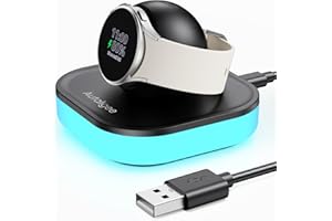 AUTALLGEE Charger Stand for Samsung Galaxy Watch Charger, Magnetic Nightstand Mode Charging Dock with Light & USB Cable for Watch 8/8 Classic/Ultra (2025)/Ultra/7/6/6 Classic/5/5 Pro/4/4 Classic/3/Active/FE