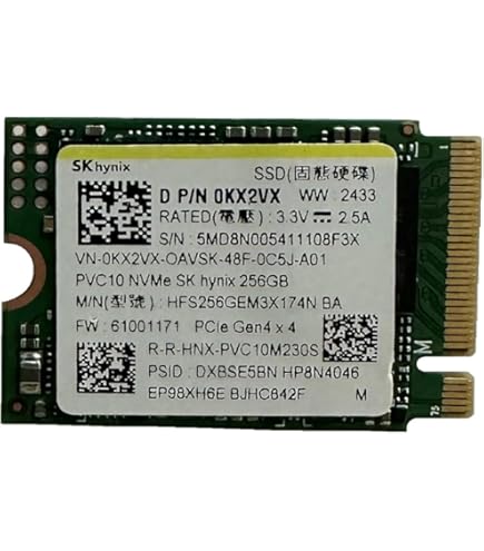 44 Toshiba(Kioxia) 256GB PCIe NVMe 2230 SSD (KBG40ZNS256G) (OEM