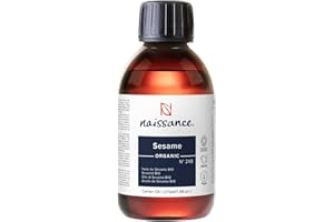 ‎NAISSANCE Naissance Sesamöl Bio (No. 248) - 225ml - Kaltgepresst, Bio Zertifiziert - für Haut, Gesicht, Haare, Körper, Massage
