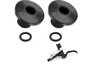 ANFUXT 2 viti di sfiato per bicicletta O-ring tappo dell'olio per corpo della bicicletta in lega di titanio TC4 M5 X 10 mm, compatibili con Shimano XT SLX Zee Deore LX (nero)