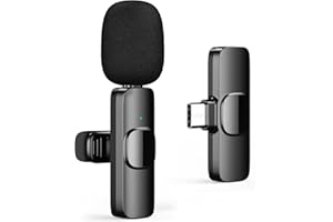 HZBWCO USB-C Lavalier-Mikrofon, 2,4 GHz, Plug-Play, Mini-Ansteckmikrofon für Vlogging, Video, Podcast, Interview, YouTube - 1 Mic