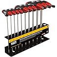 Klein Tools JTH610EB Hex Key Kit with Stand, Ball End T-Handle, 6-Inch SAE, 10-Piece