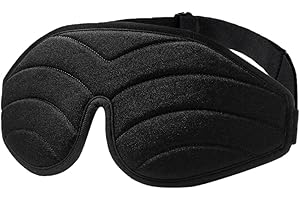 Umisleep Máscara de ojos para dormir, máscara de sueño contorneada 3D y vendaje para mujeres y hombres, máscara de ojos súper suave y cómoda con patrón de ondas 100% bloqueo
