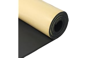 SDLDEER Schaumstoff Selbstklebend, Neopren Schaumstoffplatte Selbstklebende 300mm(B)x12mm(D)x1.5m(L) Multifunktional Dämmmatte Schaumstoffrolle Stoßdämpfung schalldämmung Isolierung Rutschfest,Schwarz
