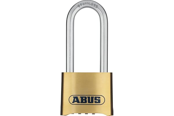 ABUS 180Ib/50Hb63 lång schackel kombination mässing hänglås AB180IB/50HB63 B