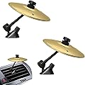 Lot de 2 cymbales d'aération de voiture, mini cymbales de tambour, design ingénieux, adaptées à diverses grilles d'aération de voiture, pour les amateurs de musique