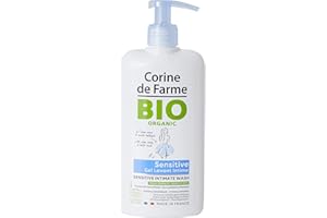 Corine de Farme - Gel Intime Sensitive, Certifié Bio avec ECOCERT COSMOS Organic, Toilette Intime Peaux Sensibles, Fleurs d’Amandier, Aloe Vera, Sans Savon, Fabriqué en France 250 ml