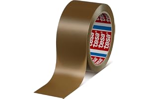 tesa 4120 PVC-paketband - 66 m x 38 mm - brun - 1 rulle | Mångsidigt förpackningstejp för medelstora paket - tejp som rullas