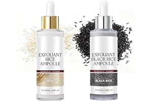 SNOCKOO Peel Shot Glow Reis Ampulle Duo-Reispeeling Serum-Peeling Gesicht Mit Schwarzem & Weißem Reis- Mitesserentferner Porenreinigung-Für Frauen & Männer-Feuchtigkeits (black+white)