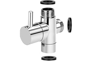 F SEASON Brass Shower Diverter Valve Bathroom Valve 3/4 1/2 BSP T-Adapter for Kitchen Mixer Thermostat Chrome Polished