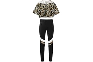 YUUMIN Kinder Mädchen Sportanzüge Jogginganzug Sport Sets Hosen + Crop Top Pullover Bekleidungssets Bauchfrei Mit Kapuze Yoga Fitness Outfit Sportswear