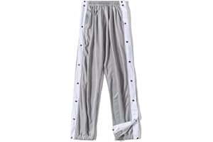 XYYGF Pantaloni Sportivi Allenamento di Pallacanestro da Uomo Pantaloni abbottonati con Apertura Totale Pantaloni Larghi Taglie Forti con Apertura Laterale Pantaloni abbottonati da Uomo