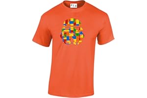 JLB Print Trooper Helmet Bricks Space Wars Sci Fi Movie Film Inspired Premium Quality Regular Fit T-Shirt Top for Men and Teens
