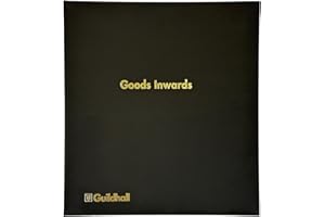 Exacompta - Ref T1027Z - Guildhall - Good Inwards Book, Durable Case bound Black Covers, 298 x 273mm, 160 Pages, Tamper-Free Binding, Folds Flat For Desktop Use - Black